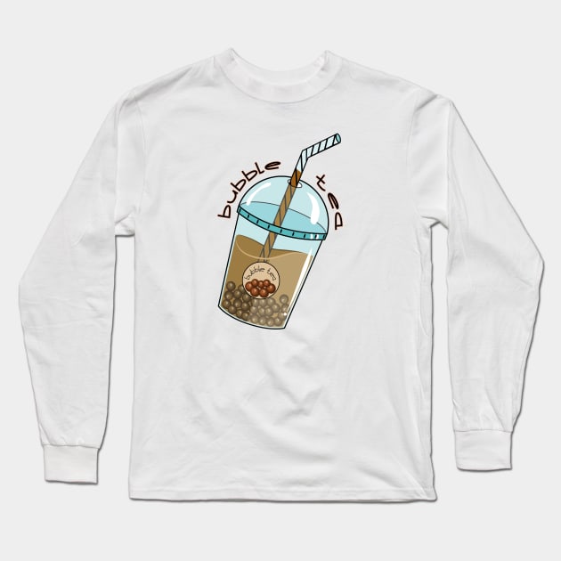 Bubble Tea Long Sleeve T-Shirt by Designoholic